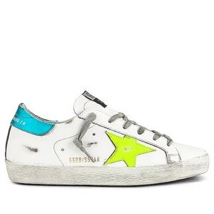 Golden Goose Superstar Sneaker White Yellow Flo Turquoise
